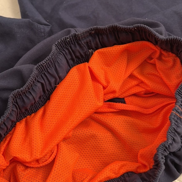 Nike navy blue with orange logo mesh lined swim trunks - Picture 6 of 6